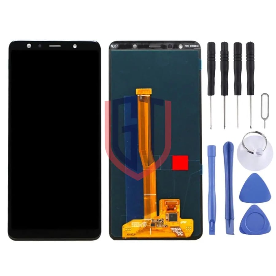شاشة LCD OLED لهاتف Galaxy A7 (2018) ، A750F / DS  (أسود)