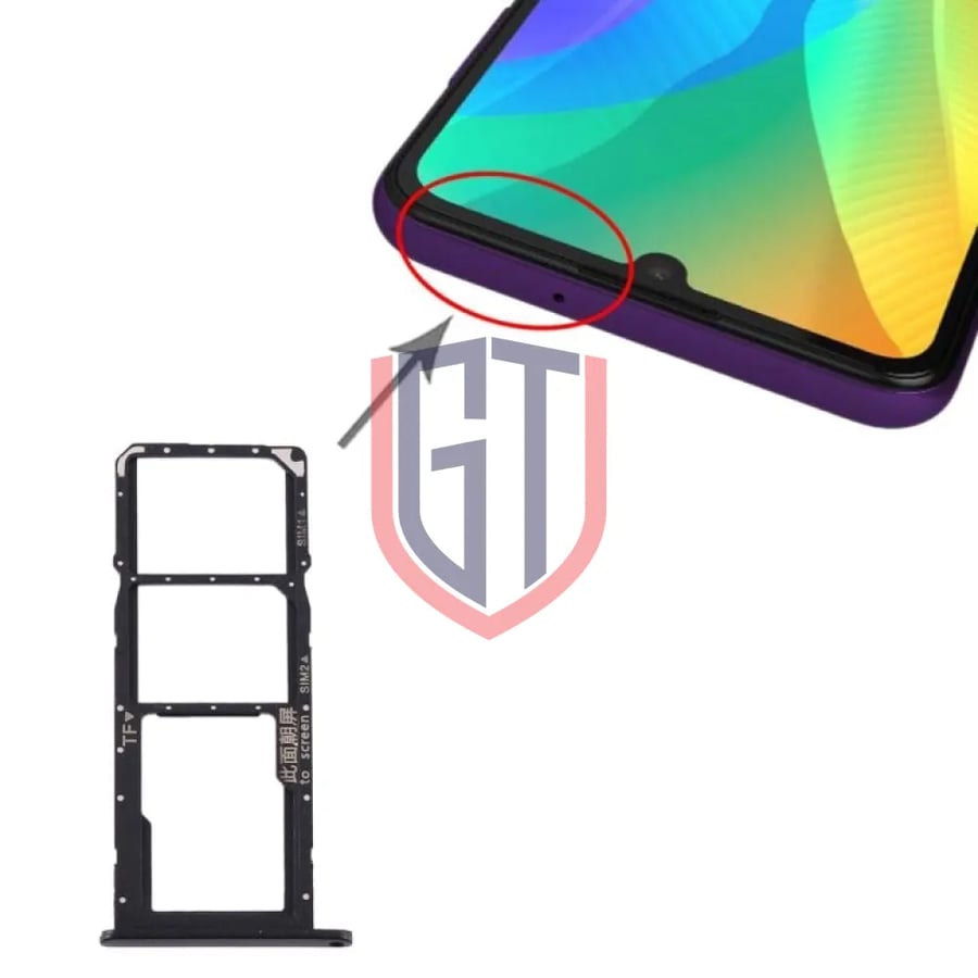 SIM Card Tray + SIM Card Tray + Micro SD Card Tray for Huawei Y6p (Green)