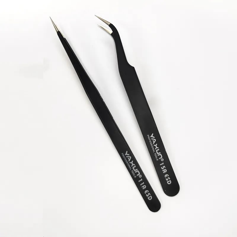 YAXUN YX-15ESD ESD CURVED TWEEZERS AND SMD REWORK ملاقط منحنية