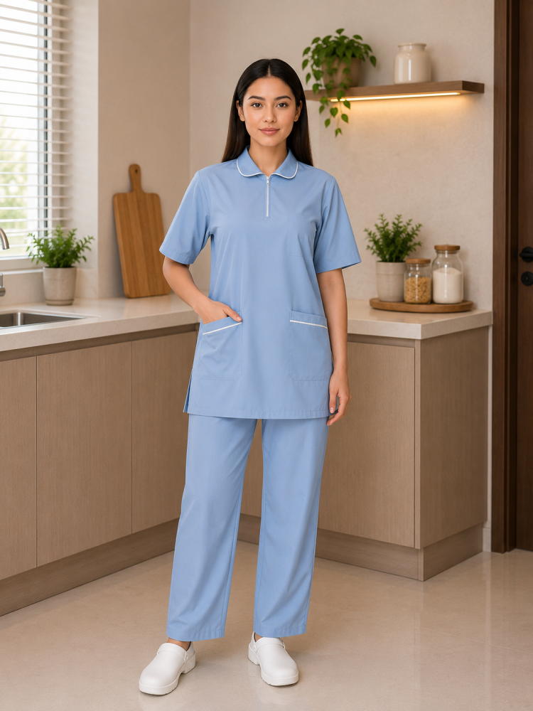 Like a domestic worker in one color