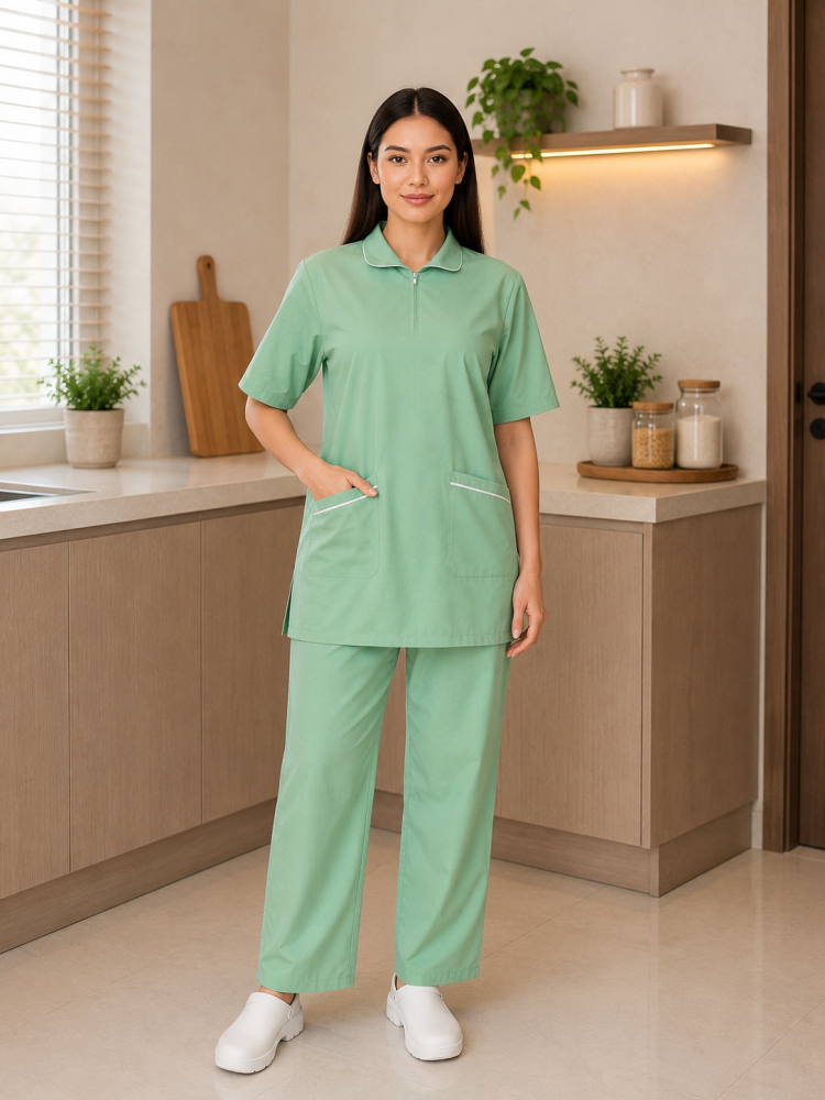 Like a domestic worker in one color