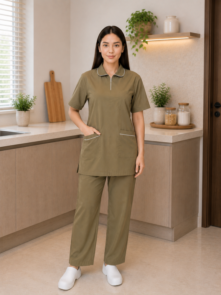 Like a domestic worker in one color