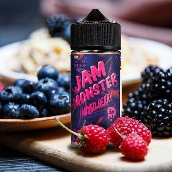 نكهة جام مانستر مربى توت مشكل Jam Monster MIXBERRY 3MG 100ML