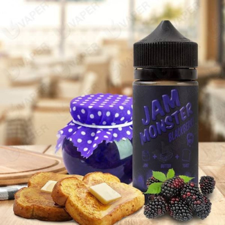 نكهة جام مانستر مربى توت اسود Jam Monster BLACKBERRY 3MG 100ML