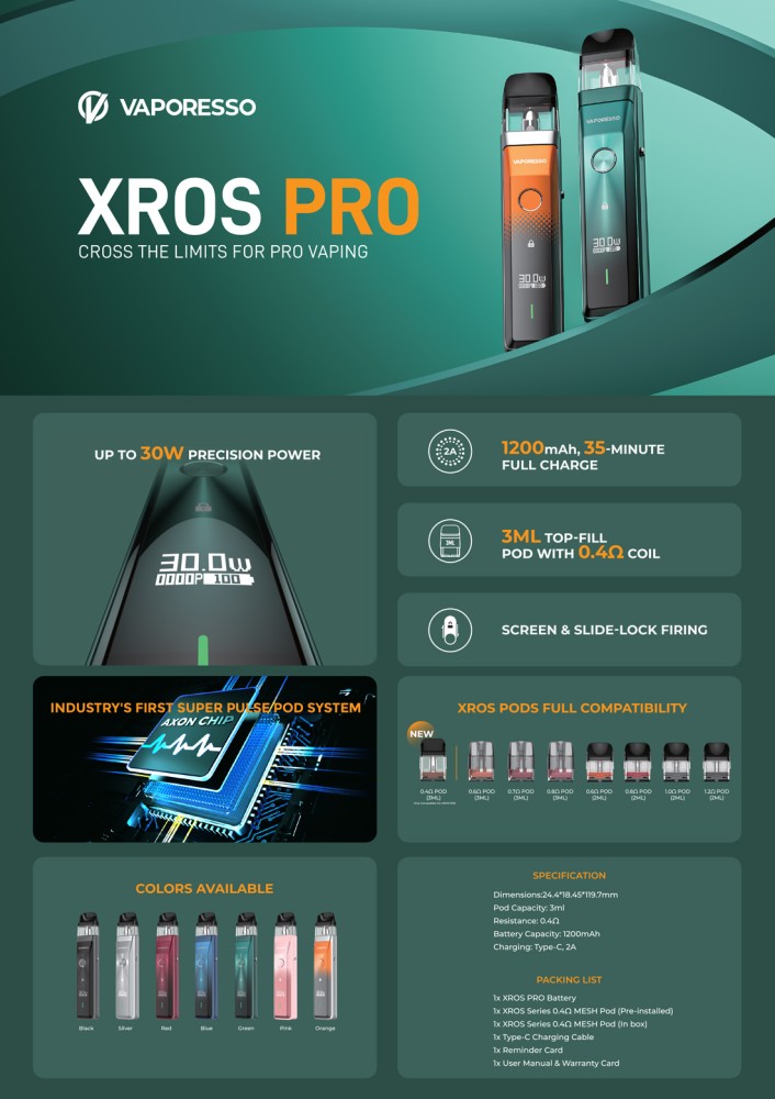 جهاز فابريسو اكسروز برو  VAPORESSO XROS pro