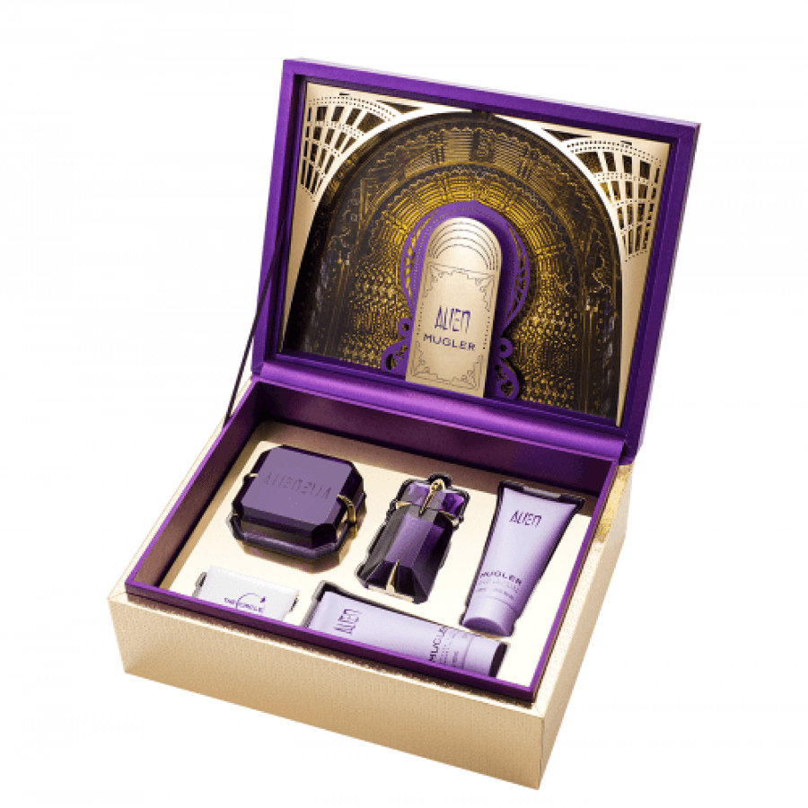 طقم موغلر الين او دو بارفيوم (عطر 60مل+شاور جل 100مل+بودي لوشن 100مل+بودي كريم 200مل)