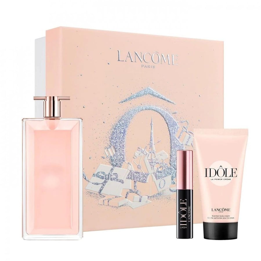 طقم لانكوم ايدول النسائي لو بارفيوم(عطر 50مل+ماسكارا 2.5مل+كريم 50مل)