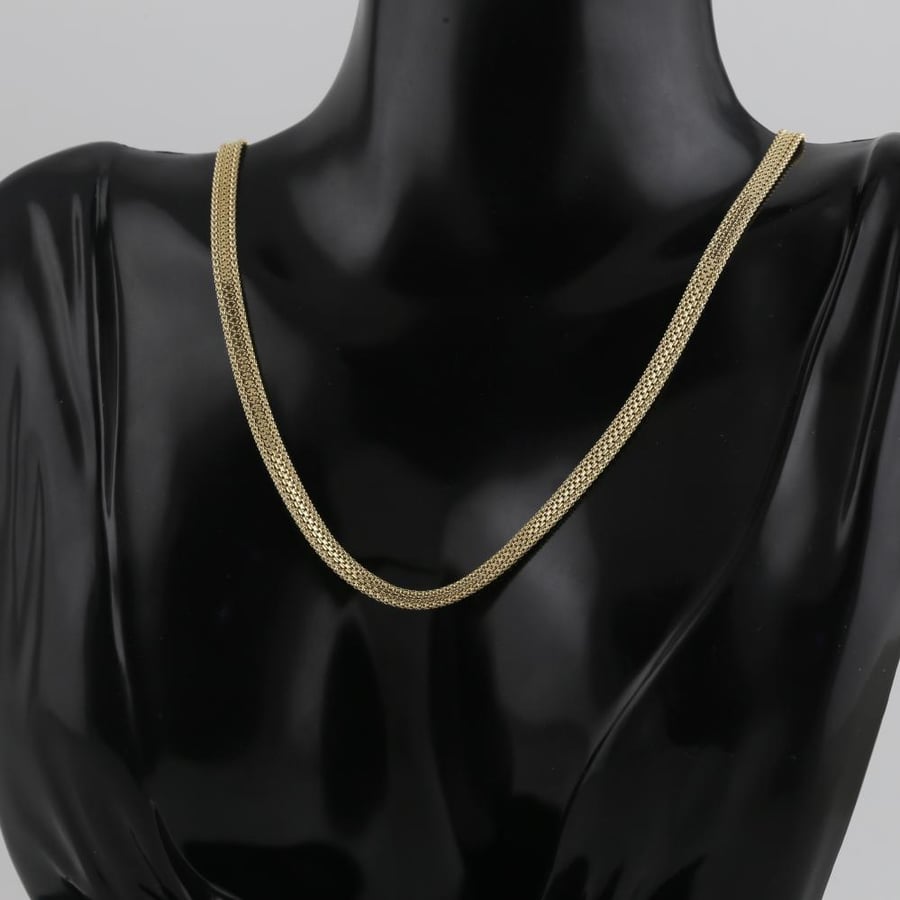 Flat soft distinctive gold bracelet - 18 karat