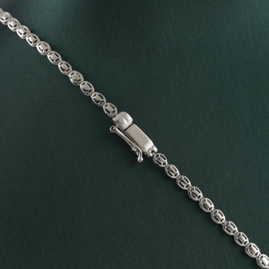 White gold set, eye-catching, shiny - 18 karat