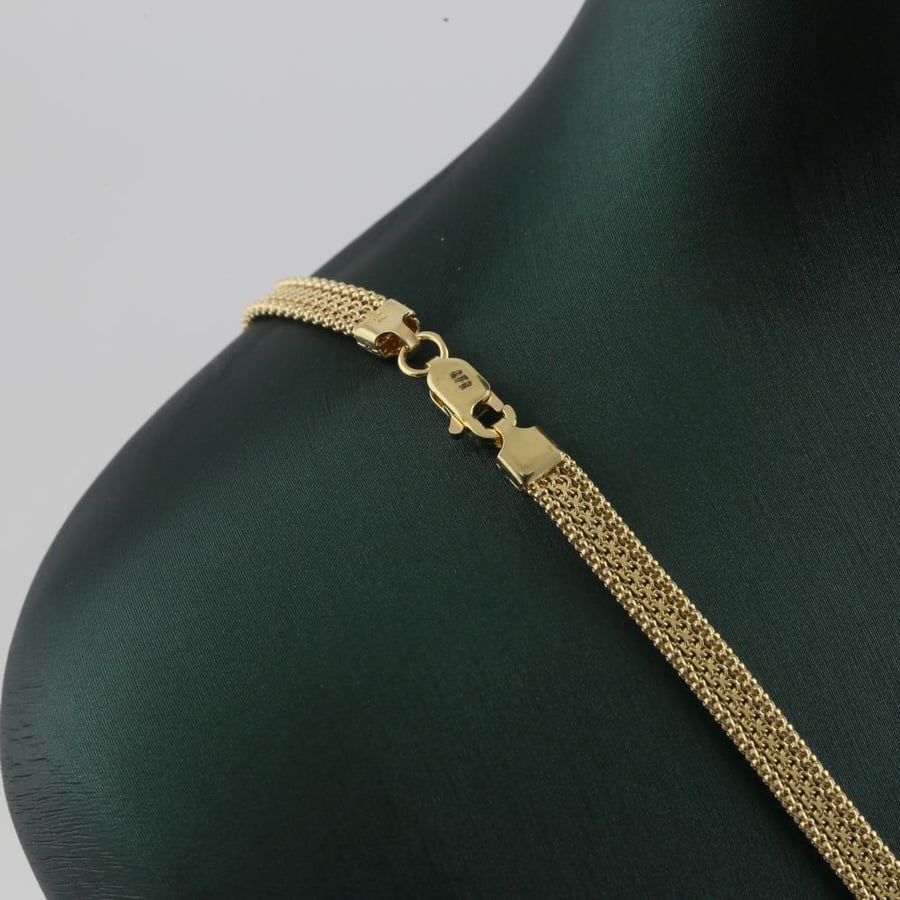 Flat soft distinctive gold bracelet - 18 karat