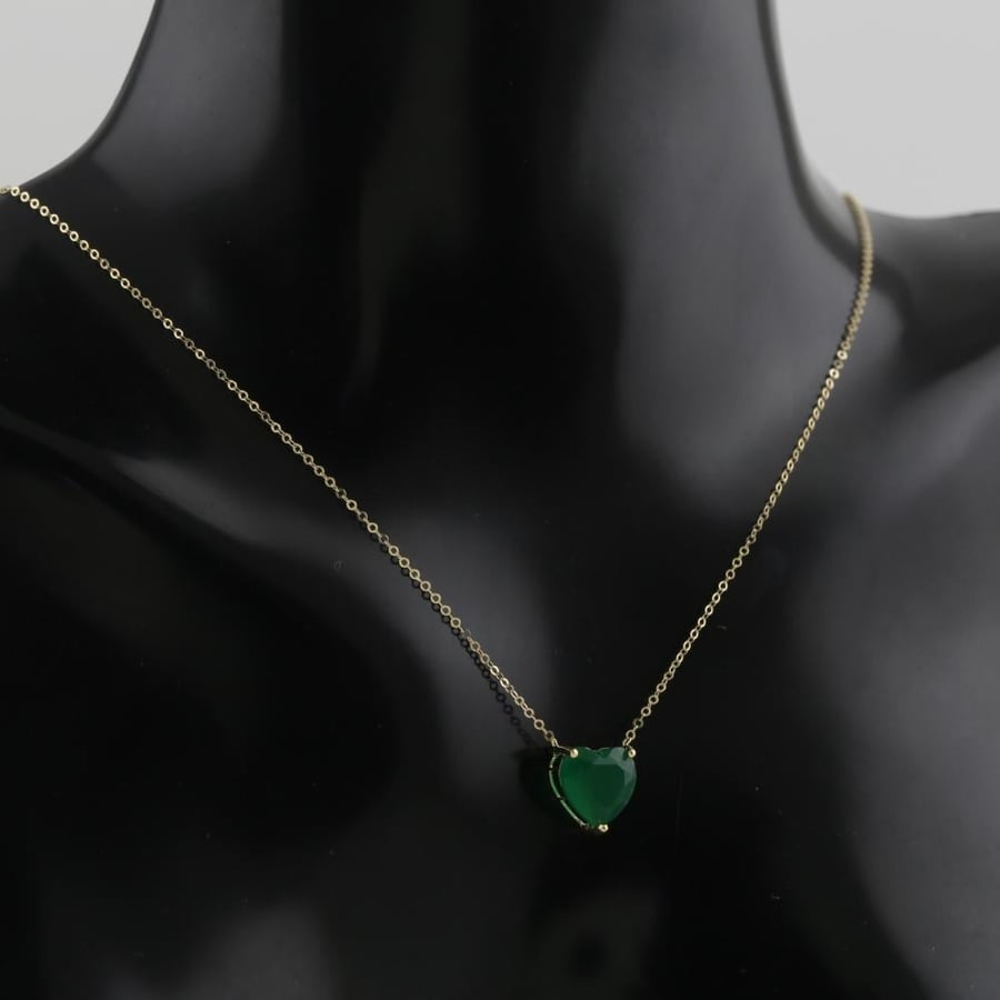 عقد ذهب بتصميم الماس بقصة Heart - عيار 18
