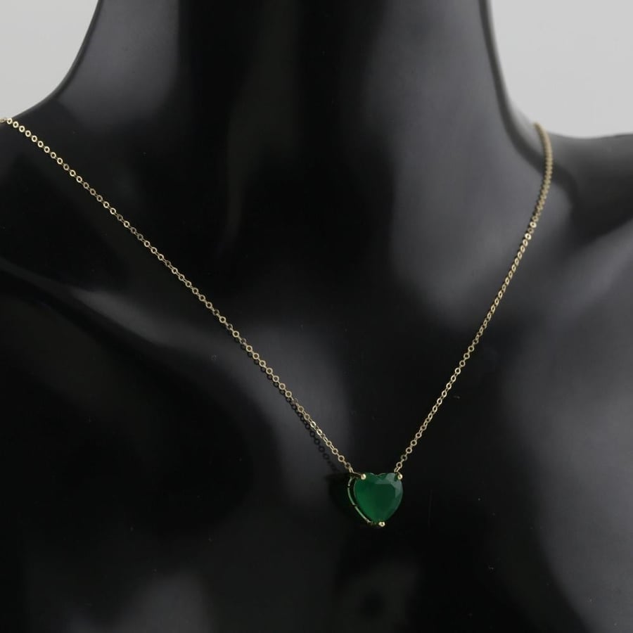 عقد ذهب بتصميم الماس بقصة Heart - عيار 18