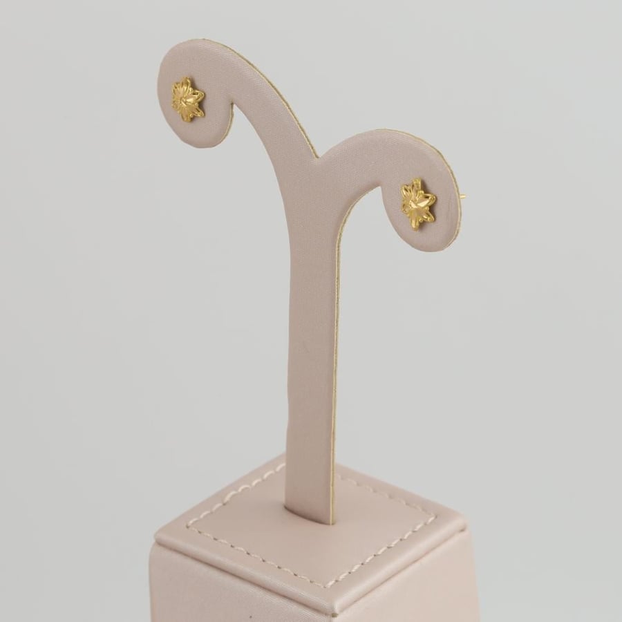 نصف طقم ذهب بتفاصيل الريش- عيار 21