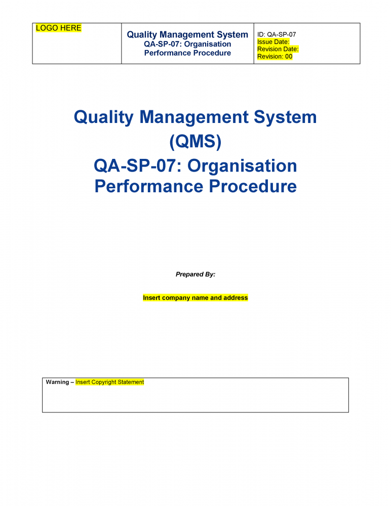 Organisation Performance