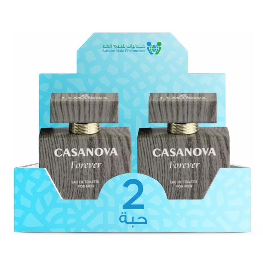 جي كازانوفا - عطر رجالي فوريفر 75 مل ×2عبوات |بوكس التوفير