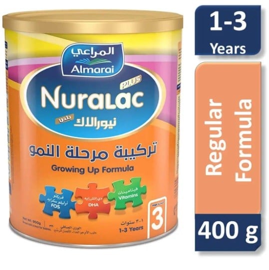 نيورالاك  المراعي 3 حليب أطفال المرحلة الثالثة من عمر سنة وحتى 3 سنوات 400 جرام