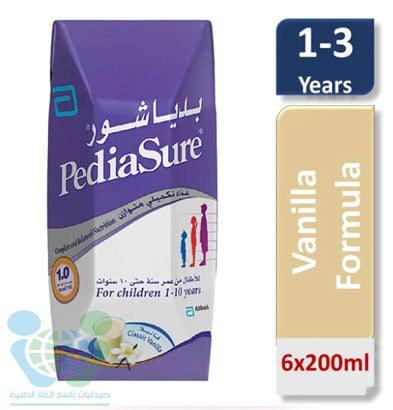 بدياشور حليب أطفال سائل فانيلا - 6 علب × 200 مل