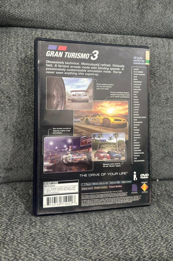 شريط أصلي للعبة Gran Turismo 3 A-Spec