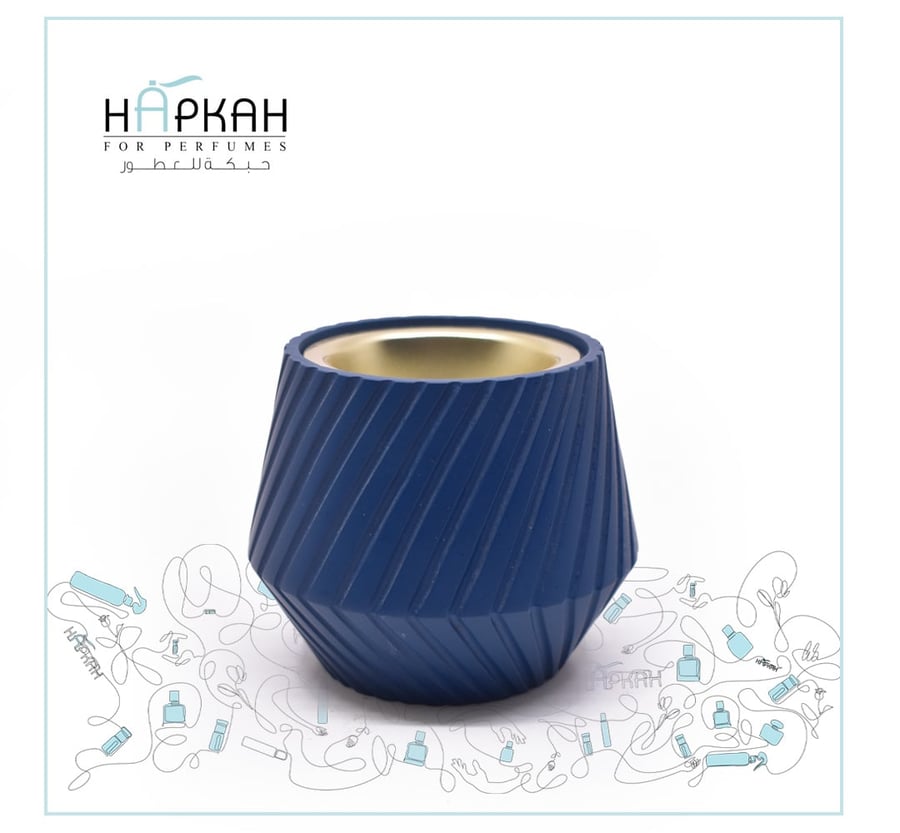 مبخرة زرقاء شبه اسطوانية — Hapkah