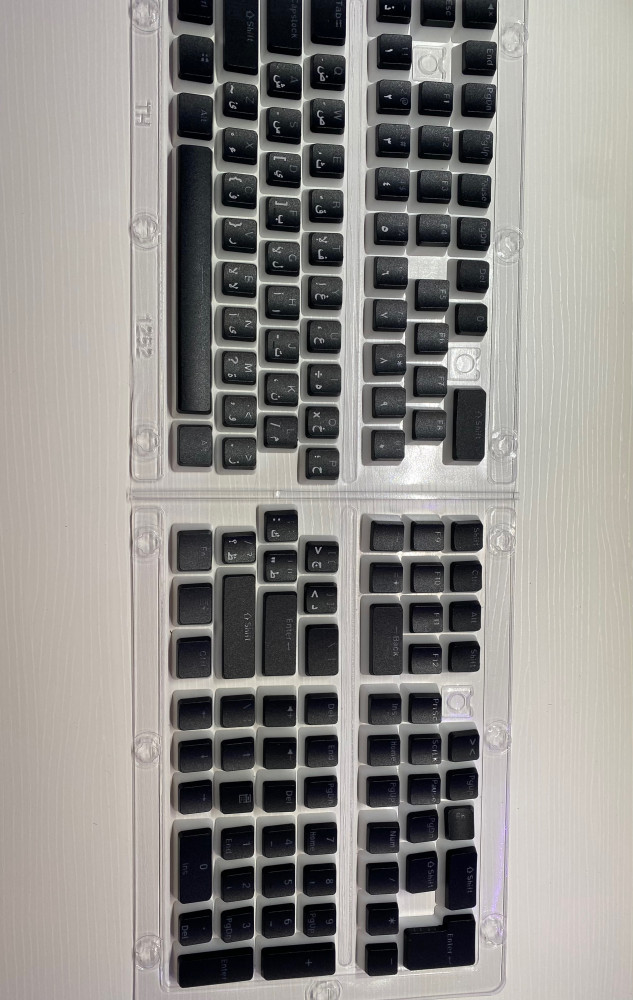 Keycaps عربي/انجليزي(اسود)
