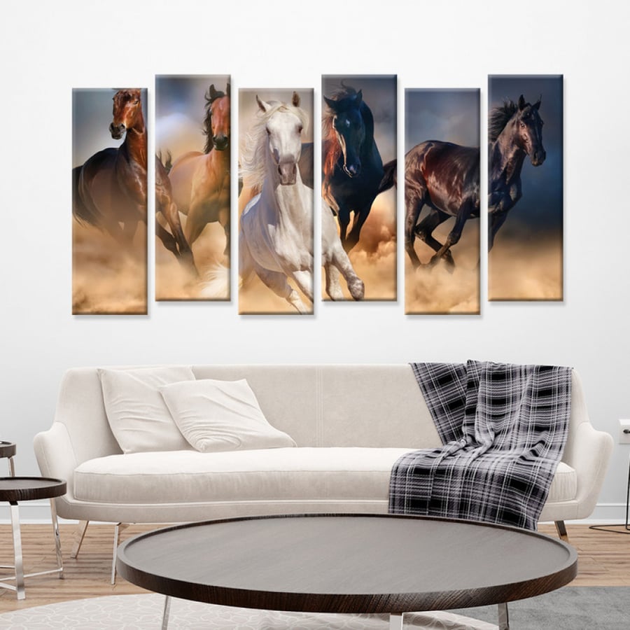 Wall art for home decoration printed on luxurious material with hidden frame size 120 × 60 cm
