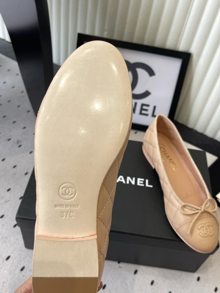 Chanel Lambskin Toe Ballerina Flats / حذاء شانيل باليرينا جلد الخروف