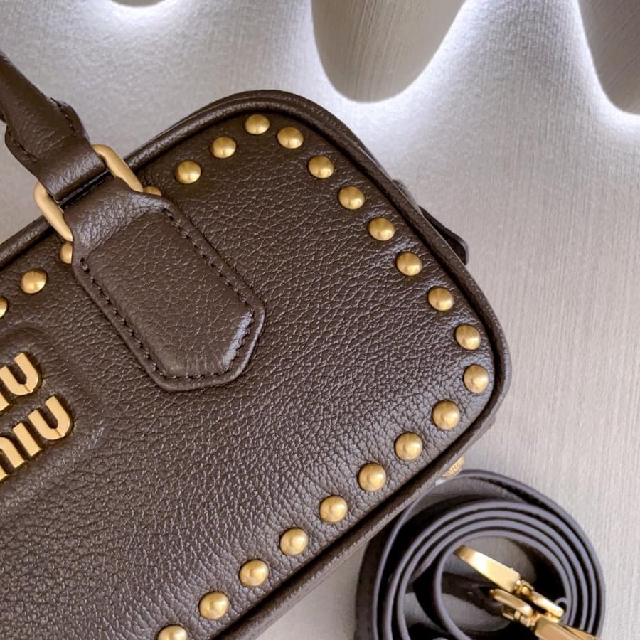 Miu Miu Arcadie Studded Leather Bag / حقيبة ميو ميو أركادي الجلدية المرصعة