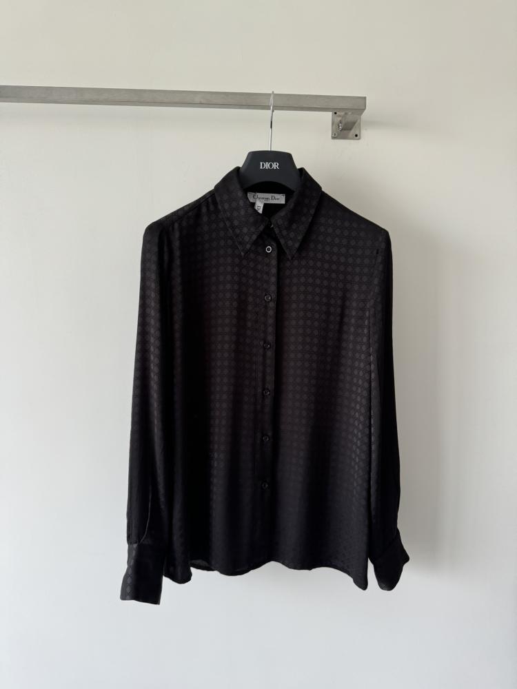 Christian Dior Geometric Pattern Silk Shirt