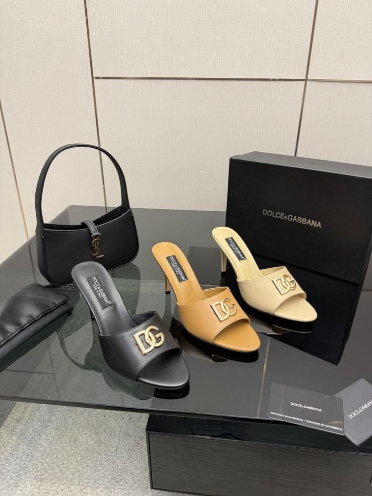 Dolce & Gabbana DG Logo Heeled Mule Sandals