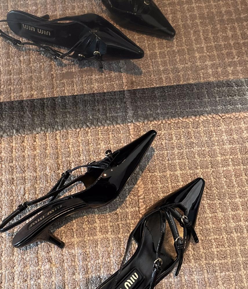 Miu Miu Patent Leather Slingback Heels