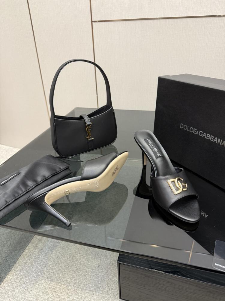 Dolce & Gabbana DG Logo Heeled Mule Sandals