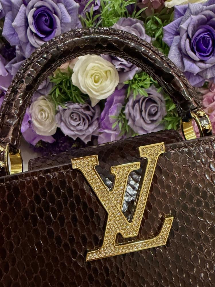 Louis Vuitton Capucines handbag / حقيبة يد لويس فيتون كابوسين من جلد الثعبان