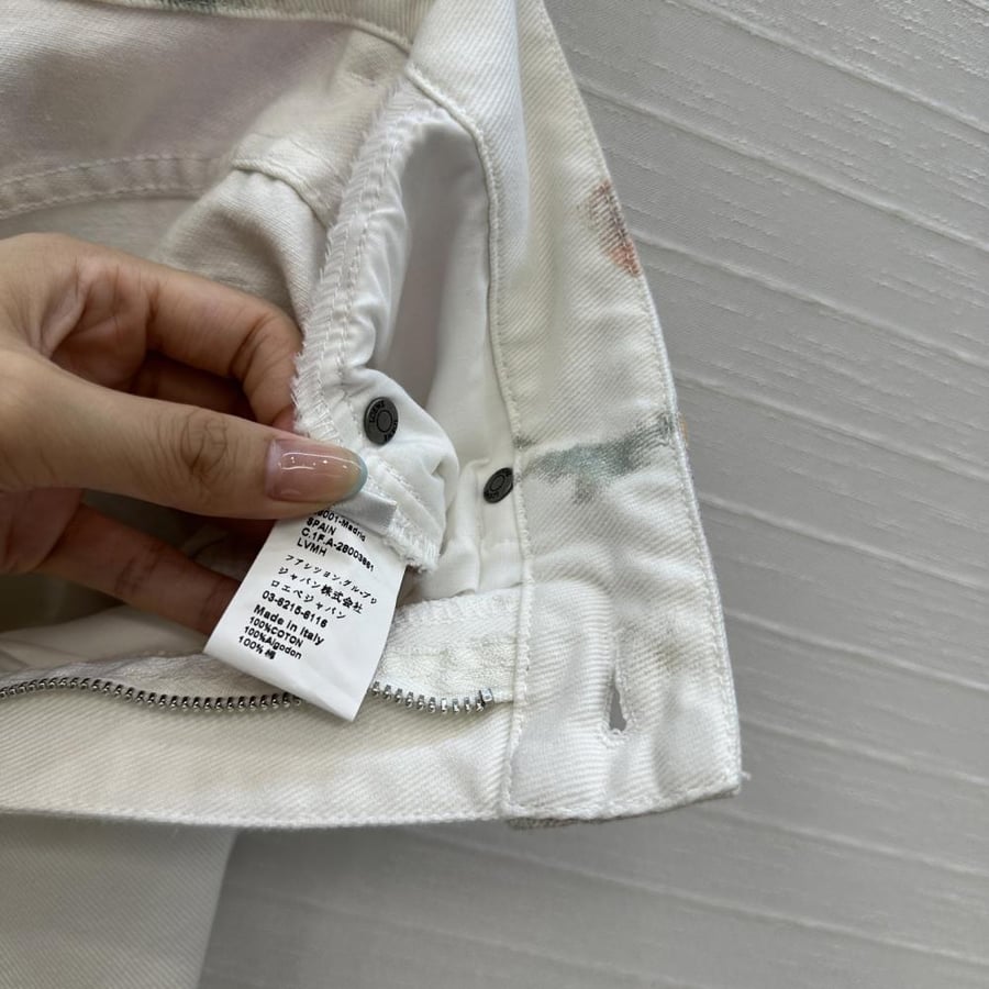 LOEWE Floral Print Wide-Leg Jeans