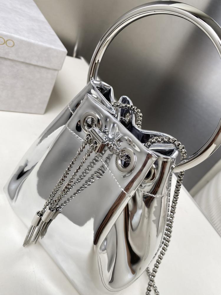 Jimmy Choo Bon Bon Patent Leather Bucket Bag