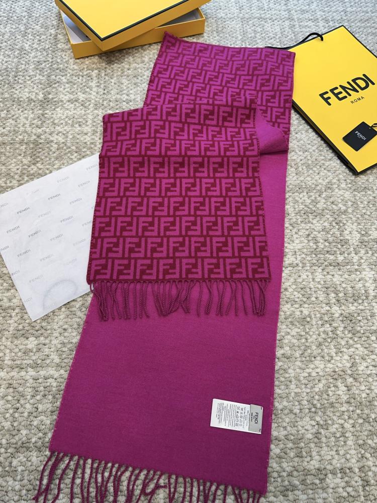 FENDI FF Logo Wool Scarf