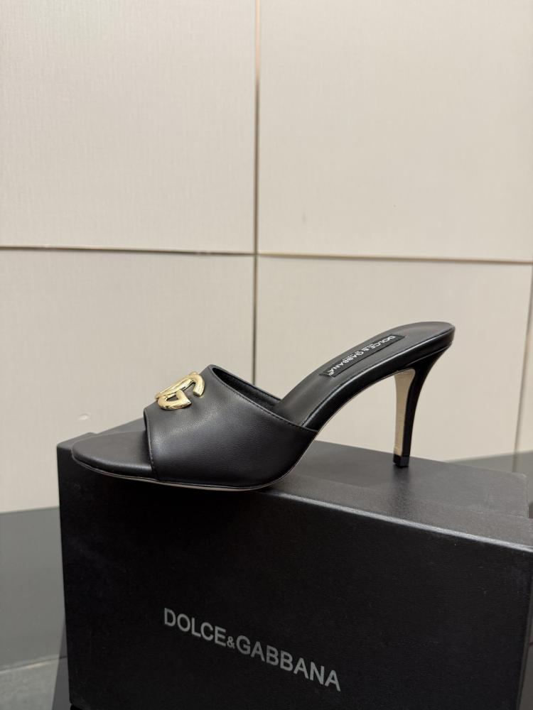 Dolce & Gabbana DG Logo Heeled Mule Sandals