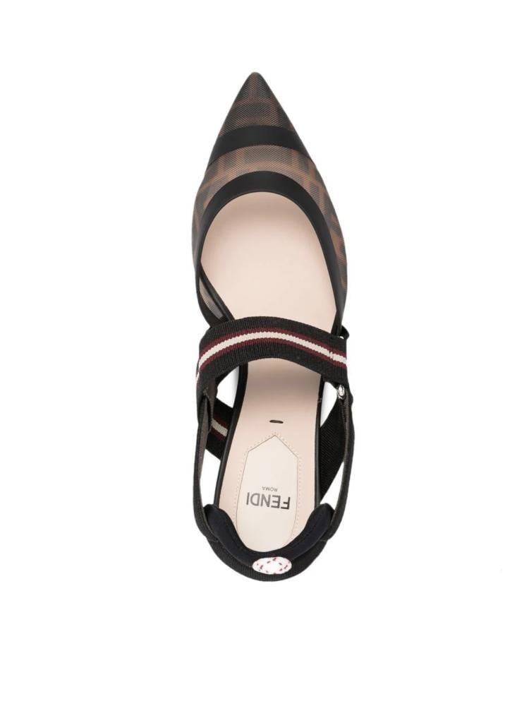 Fendi Colibri Runway Mesh FF Slingback Pumps