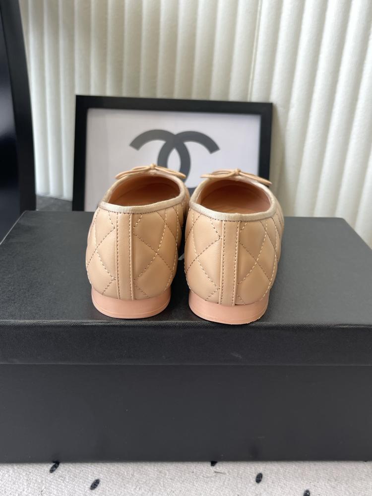 Chanel Lambskin Toe Ballerina Flats / حذاء شانيل باليرينا جلد الخروف