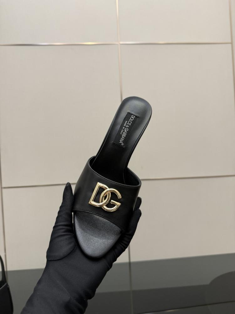 Dolce & Gabbana DG Logo Heeled Mule Sandals