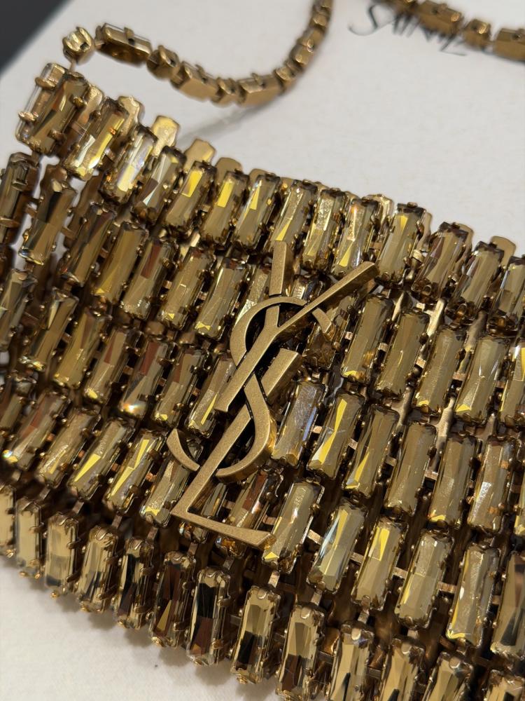 Saint Laurent Crystal Minaudière Evening Bag / حقيبة سهرة كريستال مينودير من سان لوران