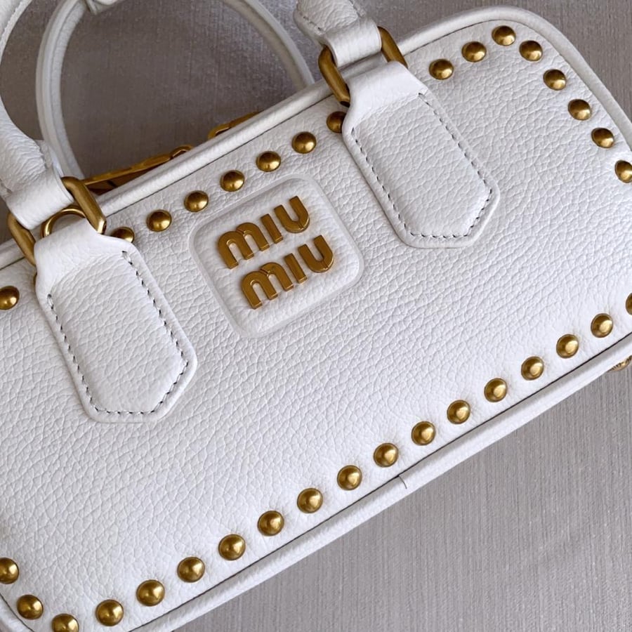 Miu Miu Arcadie Studded Leather Bag / حقيبة ميو ميو أركادي الجلدية المرصعة