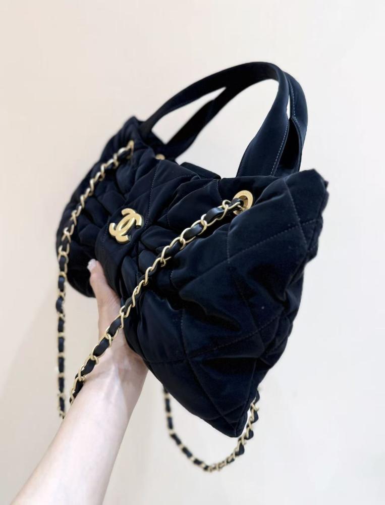 Chanel Bow-Shaped Nylon Shoulder Bag