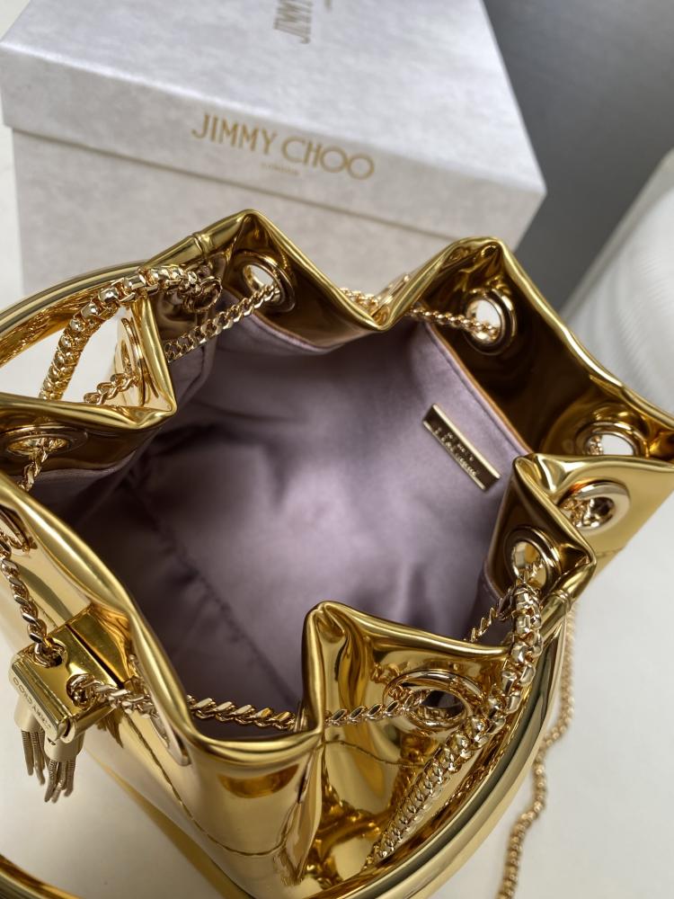Jimmy Choo Bon Bon Patent Leather Bucket Bag