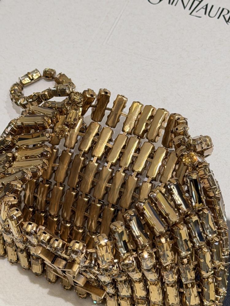 Saint Laurent Crystal Minaudière Evening Bag / حقيبة سهرة كريستال مينودير من سان لوران