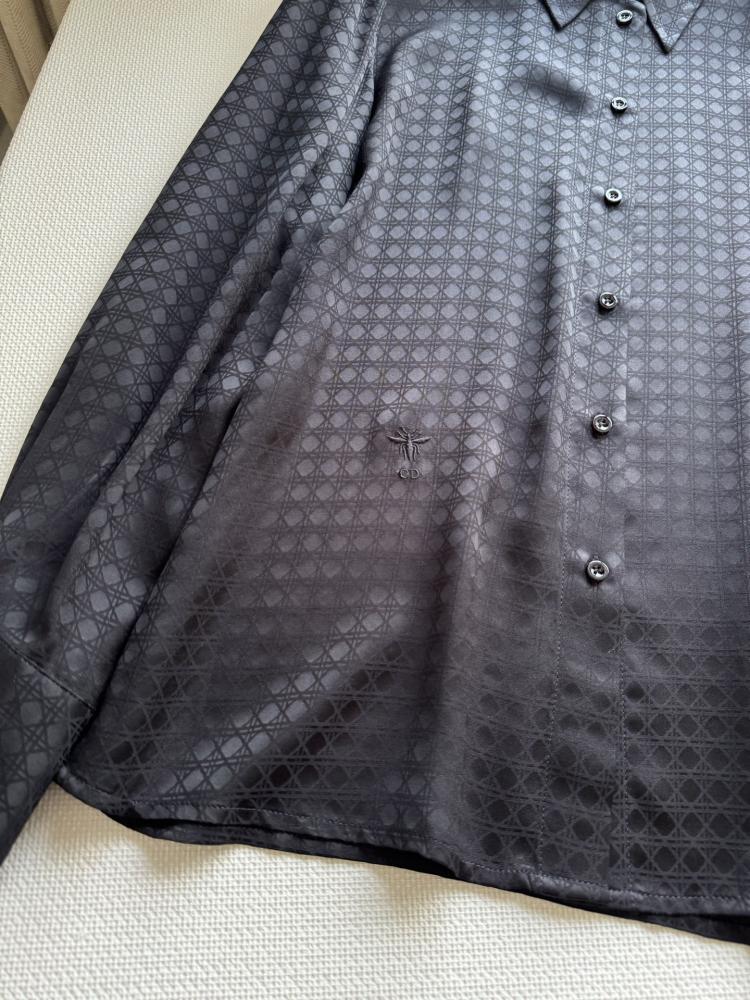 Christian Dior Geometric Pattern Silk Shirt