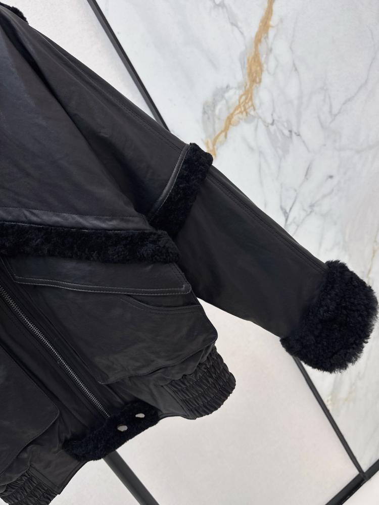 Burberry Shearling Trim Jacket