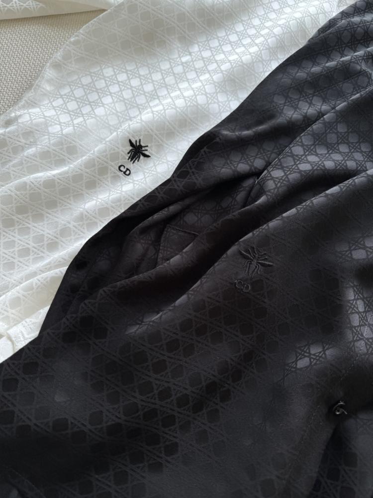 Christian Dior Geometric Pattern Silk Shirt
