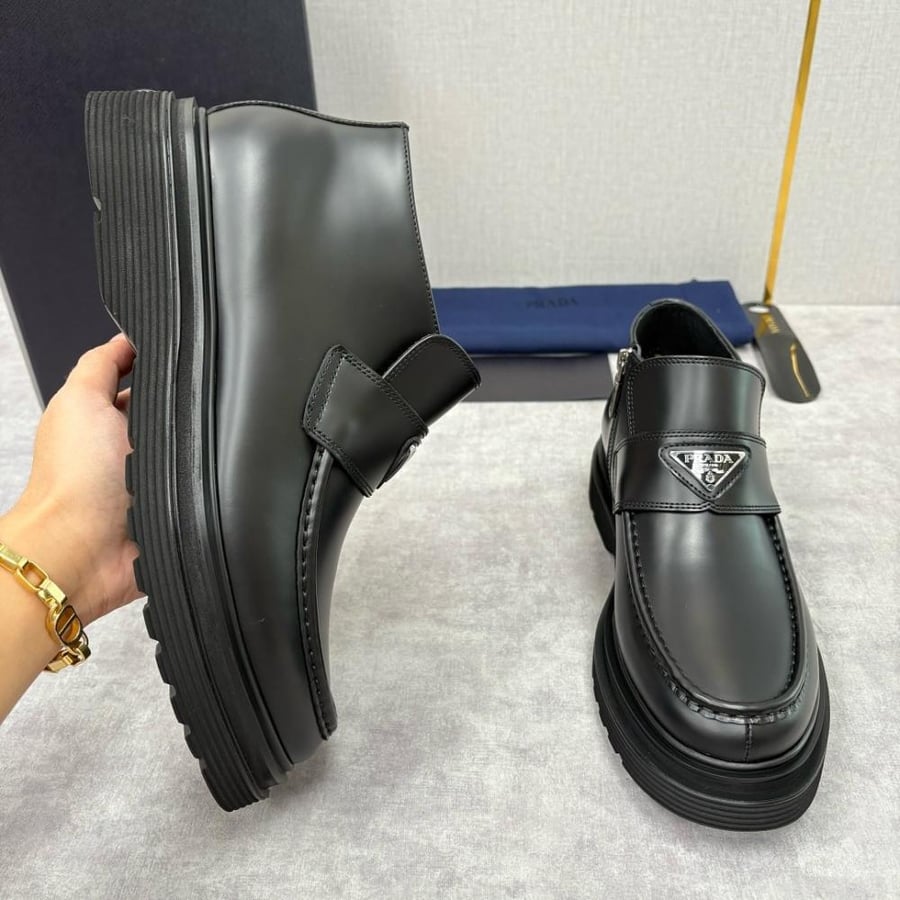 Prada Leather Ankle Boots