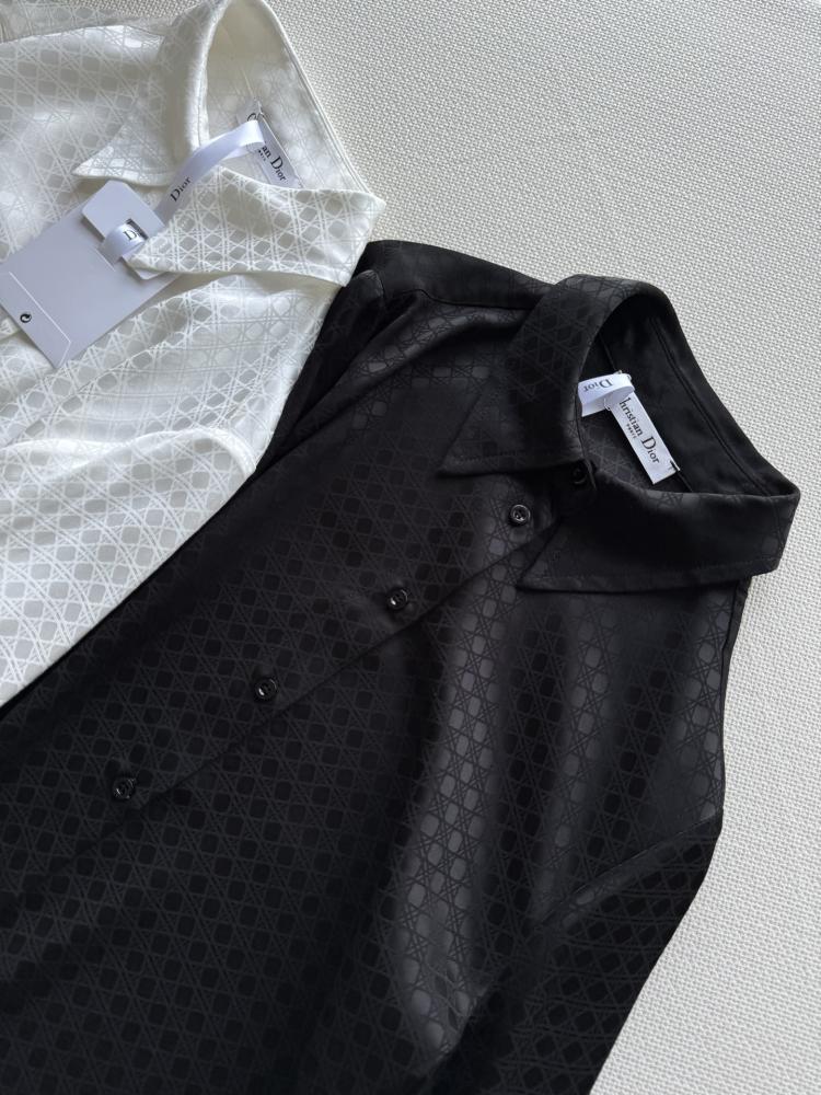 Christian Dior Geometric Pattern Silk Shirt