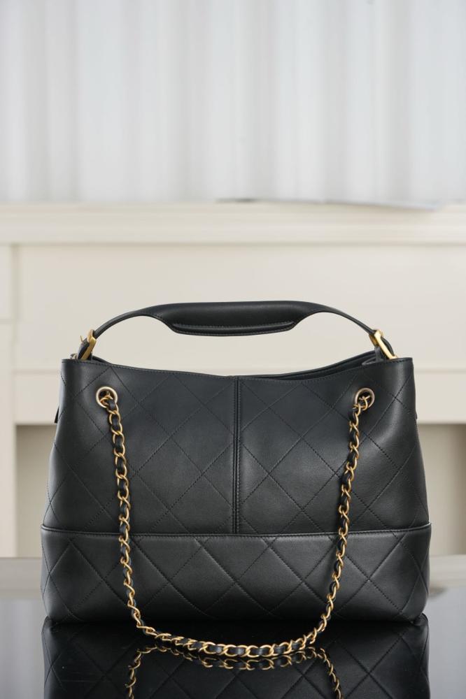 Chanel Two-Tone Quilted Leather & Suede Tote Bag
